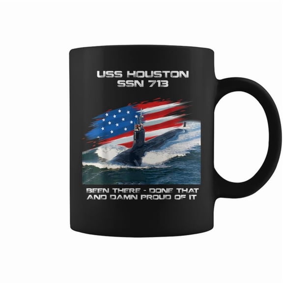 Uss Houston Ssn713 American Flag Submarine Veteran Xmas Coffee Mugs