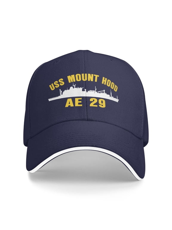Uss Mount Hood Ae 29 Unisex Baseball Cap Adjustable Dad Hat Trucker Hat Sandwich Cap