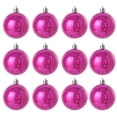 thumbnail image 1 of Ussitnio Christmas Balls, 12pcs Dark Velvet Flocking Hanging Ball Ornament Tree Decoration 2.36in, 1 of 4