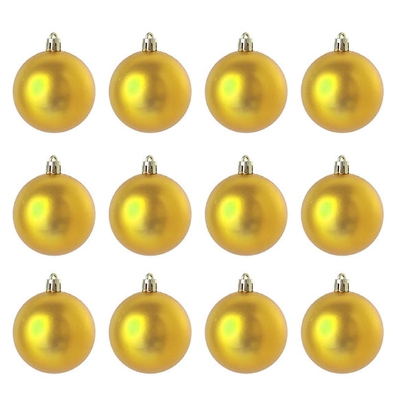Ussitnio Christmas Balls, 12pcs Dark Velvet Flocking Hanging Ball Ornament Tree Decoration 2.36in