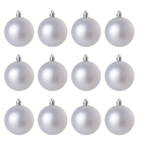 Ussitnio Christmas Balls, 12pcs Dark Velvet Flocking Hanging Ball Ornament Tree Decoration 2.36in