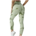 thumbnail image 1 of Ussuma Up to 50% Off Athletic Pants for Women Taper High Waist Tie Dye Seamless Stretchable Butt Lifting Quick Dry Pants Yoga Comfortable Pants Modern Fit Womens Joggers Mint Green L, 1 of 2