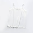 thumbnail image 1 of Ussuma Camisole for Girls Solid Color Bow Lace Lightweight Pure Cotton Tank Tops Kids Summer Flowy Loose Fit Casual Cute Sleeveless Crewneck Tunic Tops T Shirt Breathable leisure Holiday Party, 1 of 3