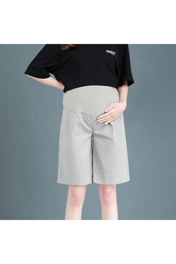 Cotton and Linen Bottoms for Women for Women Loose and Comfortable Maternity Clothes Pants for Pregnant Women with Abdomen Support Leisure Simple and Comfortable Summer Essentials Travel XL
