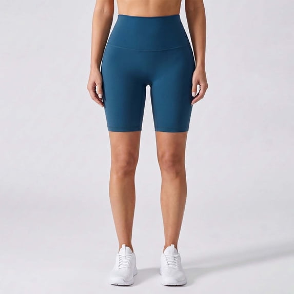 Ussuma Solid Color Yoga Shorts for Women Light Exposure Prevention Thin High Waisted Bike Shorts Tummy Control Stretchy Skinny Shorts Breathable Fashion Leisure Workout Shorts Daliy Wear Outdoor XXL
