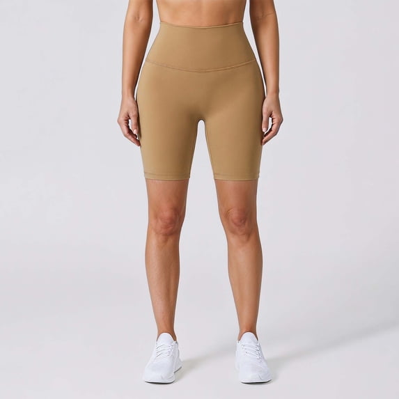 Ussuma Solid Color Yoga Shorts for Women Light Exposure Prevention Thin High Waisted Bike Shorts Tummy Control Stretchy Skinny Shorts Breathable Fashion Leisure Workout Shorts Daliy Wear Outdoor XL