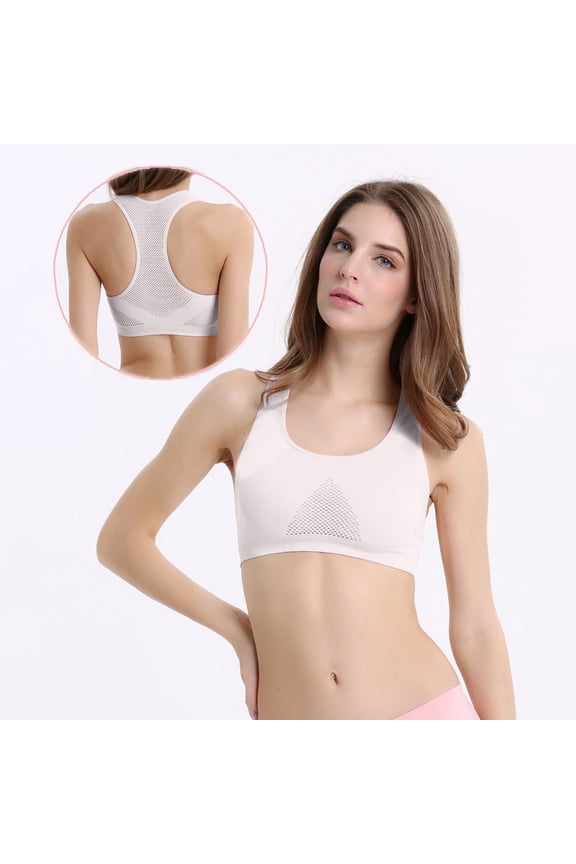 Sports Bras for Women Lightweight Quick Drying Solid Color Bras for Women Sports Bras for Women Light Impact Molded Cup Strap Sports Bra with Sewn in Pads U-Neck Beach Sports Run Summer