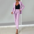 thumbnail image 1 of Ussuma Women's Two Piece Sets Pants Suits Dressy Business Casual Outfits Professional Blazer Pantsuits Set Work Office Fashion City Work Intellectual XL Pink, 1 of 8