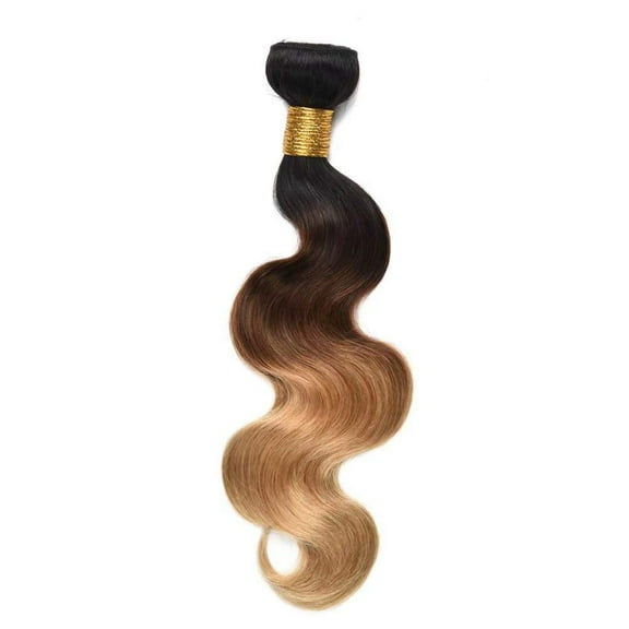 Ustar Body Wave Ombre Brazilian Body Wave Hair Weave Bundles Unprocessed Virgin Brazilian Hair Extensions 1B/4/27 Honey Blonde 1 Bundle 14"inch