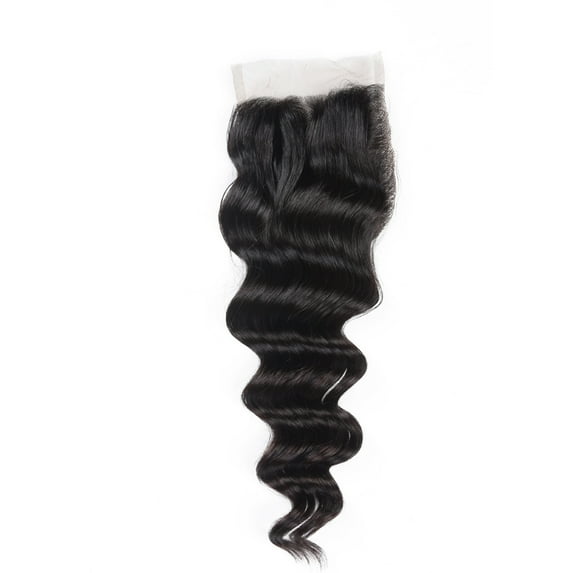 Ustar Brazilian Loose Wave 4x4 Lace Closure 100% Unprocessed Human Virgin Hair Loose Wave Pre-Plucked Hairline Closure Natural Black with Baby Hair 20Inch