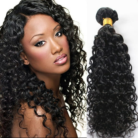 Ustar Brazilian Sew in Bundles Hair Extension Jerry Curl Real Virgin Remy Human Hair 100g Natural Color 8"