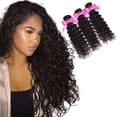 thumbnail image 1 of Ustar Brazilian Virgin 3 Bundles Deep Wave 100% Human Hair 20"22"24", 1 of 6