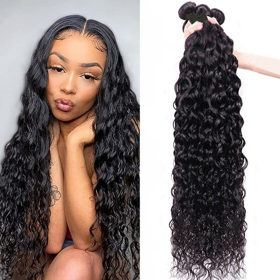 Ustar Brazilian Virgin 3 Bundles Water Wave 100% Human Hair 20"22"24"