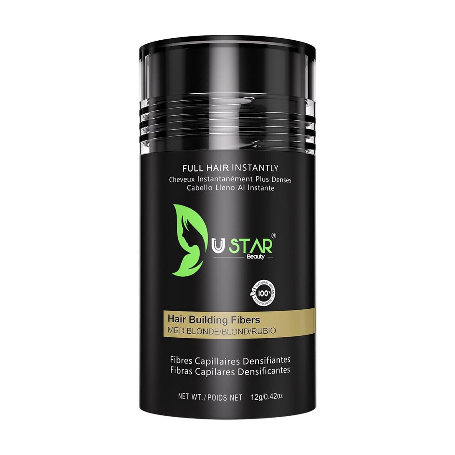 Ustar Hair Building Fiber Medium Blonde 0.42 oz/12 G