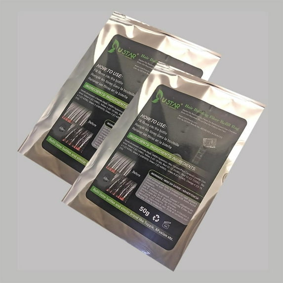 Ustar Hair Building Fibers Refill Bag 2 Pack Deal 50g/bag - Light Blonde