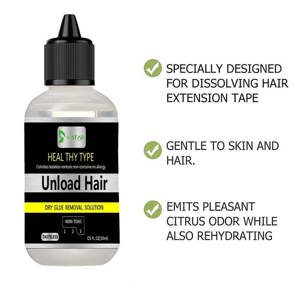 Ustar Lace Front Wig Remover- Gentle Foaming Solvent, Protect Your Edges, No Harmful Chemicals 30mL (1 fl oz)