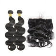 thumbnail image 1 of Ustar Natural Black Virgin Hair Curly 2 Bundles With Frontal, 1 of 3