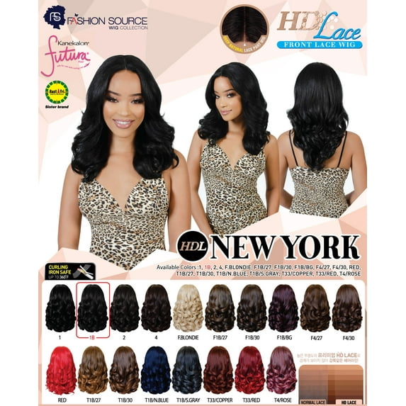 Ustar New York HD Lace Fashion Source HD Lace Front Wig by Golden State Imports - Color 1B