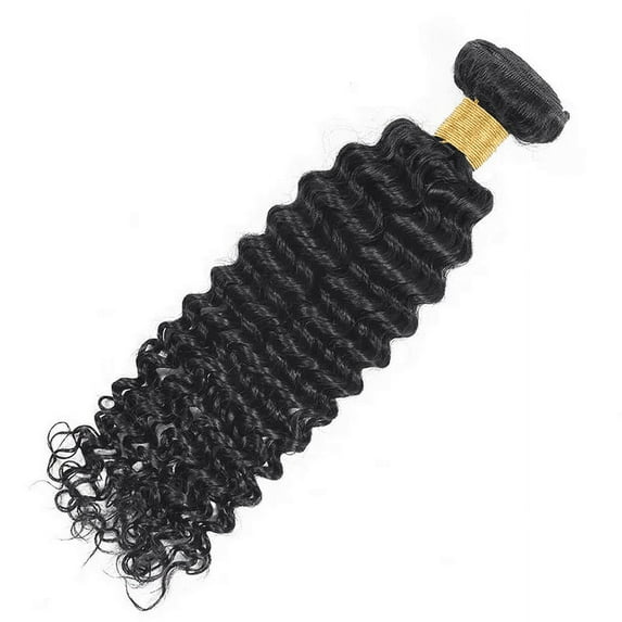 Ustar Remy Deep Wave Hair Weave Natural Black Color - 18 inch