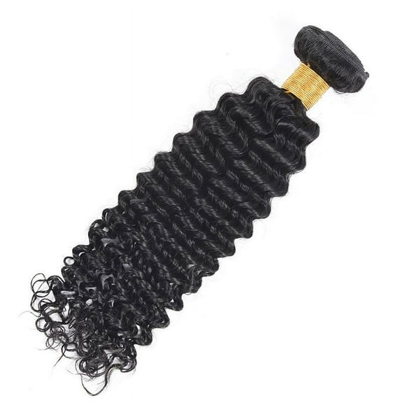 Ustar Remy Deep Wave Hair Weave Natural Black Color - 20 INCH