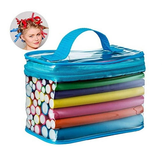 Ustar Travel Size 7" Flexible Curling Rods Twist-Flex Hair Curler Roller Set, Flexible Bendy Foam Hair Curling Rollers Rods, Heat-Free 42 Pcs Per Pack