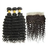 Ustar Virgin Hair Deep Wave Wave 3 Bundles with 360