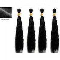 Ustar Wet N Wavy Bulk Virgin Remy Hair Synthetic Fibers for Box Braiding Crochet Braids Make Wave By Hot Water - 2 Pack Deal Length 18 Inch ( #1)