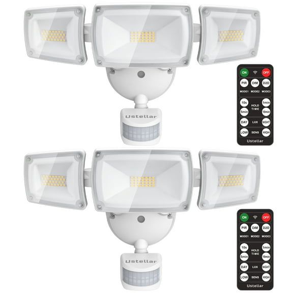 Ustellar Tech 2-Pack 55W LED Motion Sensor Security Lights (4.4 lbs)