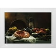 thumbnail image 1 of Ustinagreen 18x13 White Modern Wood Framed Museum Art Print Titled - Stilllife  With Cake And Grapes, 1 of 4