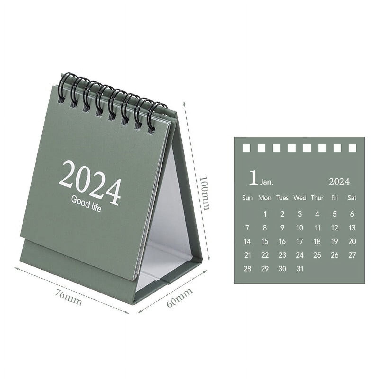 Ustorage 2024 Mini Cute Desk Calendar Kawaii Desktop Decoration