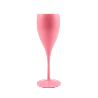 Way to Celebrate Pink Plastic Champagne Glasses 4 Ct, 5 Ounces