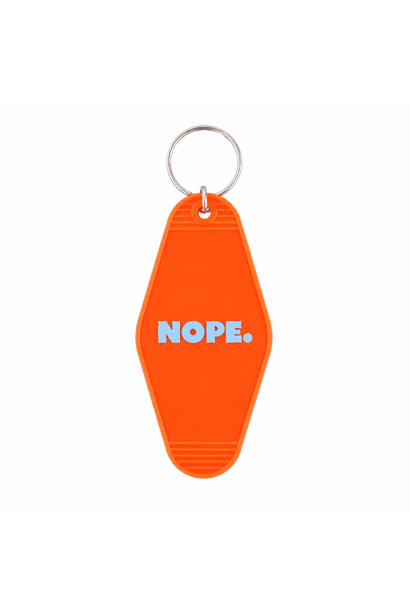 Hotel Keychain, Nope, 1.77in x 0.2in x 3.5in