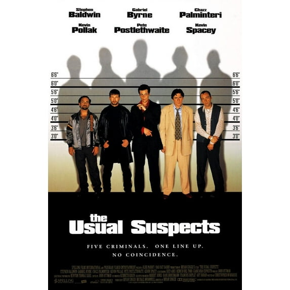 Usual Suspects The Movie Poster Art Reprint 27inx40in for any room 27x40 Square Adults Poster Time