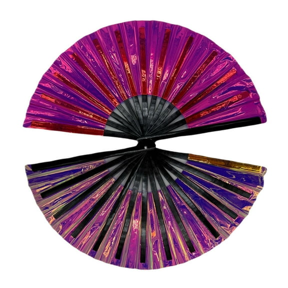 Usupdd Colorful Hand Fans for Women Foldable Clearance, 10 Inch Colorful Stripe Kung F U Fan Dance Fan Party Music Festival Bamboos Fan Party Stage Props