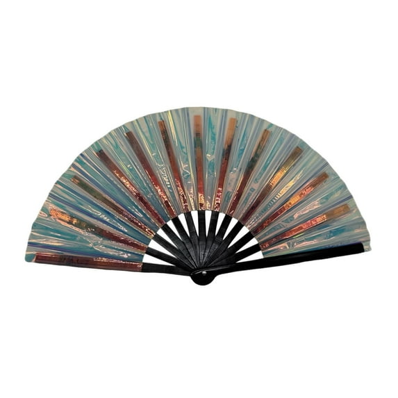 Usupdd Colorful Hand Fans for Women Foldable Clearance, 10 Inch Colorful Stripe Kung F U Fan Dance Fan Party Music Festival Bamboos Fan Party Stage Props