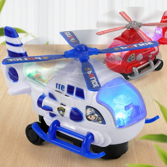 Usupdd Toys for Kids Helicopter Toy, Helicopter With 4D (White), Helicopter Toy, Helicopter With 4D Stunning Realistic Lights And Sounds, Automatic Bump & Go Toy For Kids Boys & Grils, Birthday Or