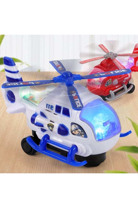 Toys for Kids Helicopter Toy, Helicopter With 4D (White), Helicopter Toy, Helicopter With 4D Stunning Realistic Lights And Sounds, Automatic Bump & Go Toy For Kids Boys & Grils, Birthday Or