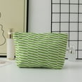 thumbnail image 1 of Usupdd Woolen Knitted Bag Striped Color-blocked (Green), Woolen Knitted Bag Striped Color-blocked Cosmetic Bag Pattern Cosmetic Bag Portable Cosmetic Bag Ins-style Pencil Case, 1 of 7