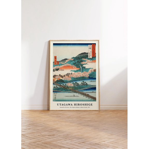 Utagawa Hiroshige Print Hiroshige Woodblock Print Vintage Japanese Art Japanese Art Print Wall Art Print Yamashiro Province