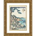 thumbnail image 1 of Utagawa Kunisada II 11x14 Gold Ornate Wood Frame and Double Matted Museum Art Print Titled - Kanagawa (circa 1860), 1 of 4