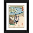 thumbnail image 1 of Utagawa Kunisada (Toyokuni III) 13x18 Black Ornate Wood Framed Double Matted Museum Art Print Titled - Fujieda (1854), 1 of 5