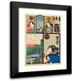 thumbnail image 1 of Utagawa Kunisada (Toyokuni III) 17x24 Black Modern Framed Museum Art Print Titled - O Brigade, Extra (Bangai), Oji; Actors Segawa Senjo as Kuzunoha and Kawarazaki Gonjuro I as Abe No Yasuna, 1 of 5