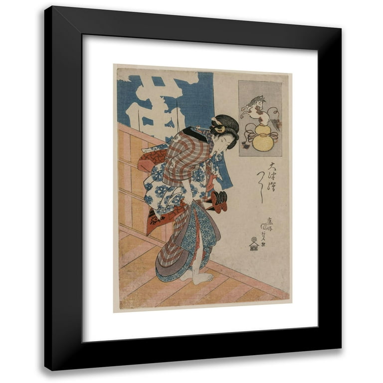 Utagawa Kunisada (Toyokuni III) 18x24 Black Modern Framed