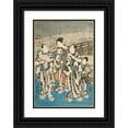 thumbnail image 1 of Utagawa Kunisada (Toyokuni III) 18x24 Black Ornate Framed Double Matted Museum Art Print Titled: Summer Celebration in Edo, 1 of 5