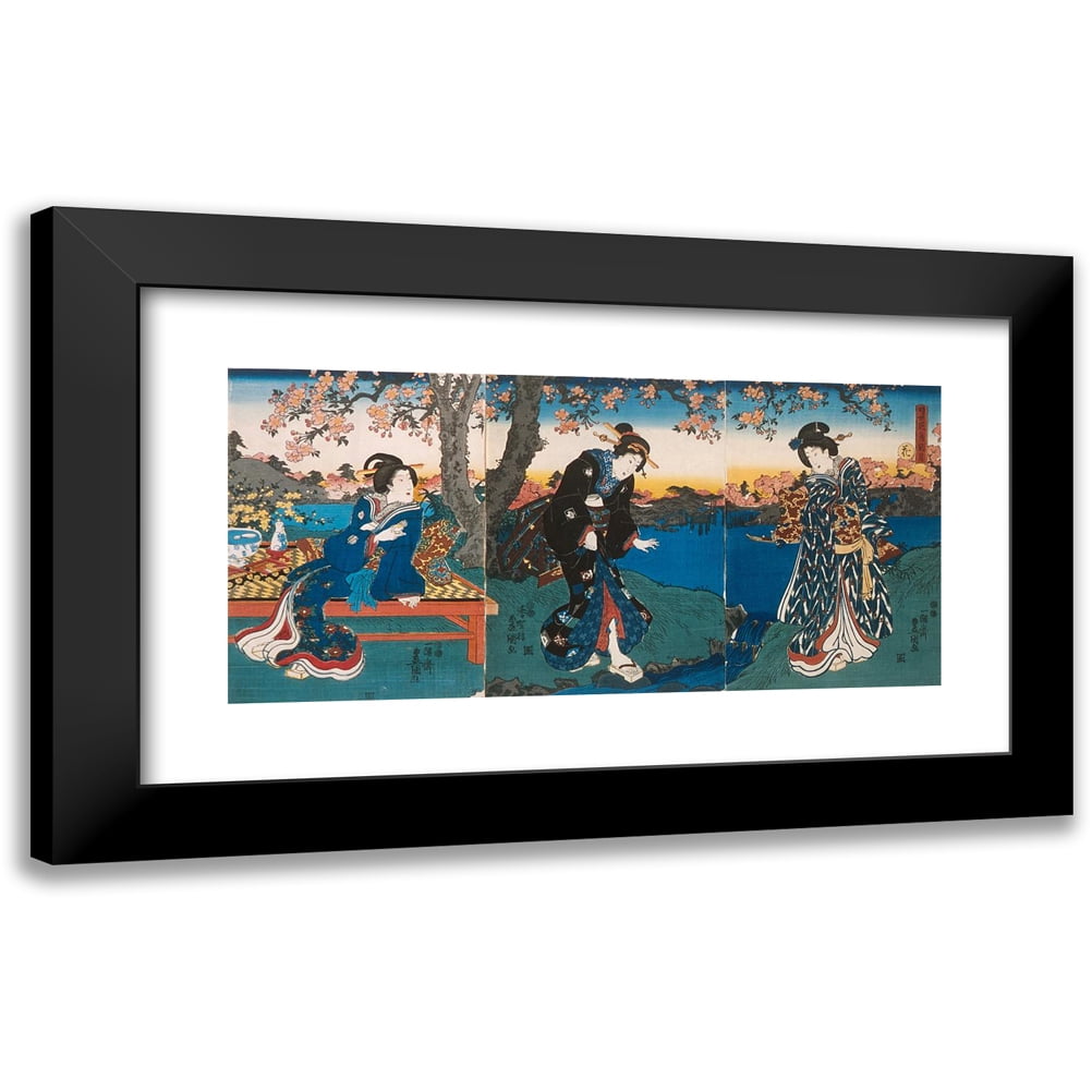 Utagawa Kunisada (Toyokuni III) 24x13 Black Modern Framed Museum