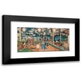 thumbnail image 1 of Utagawa Kunisada (Toyokuni III) 24x14 Black Modern Framed Museum Art Print Titled - Night Visage of the Flower Genji (1861), 1 of 1