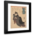 thumbnail image 1 of Utagawa Kuniyoshi 18x24 Black Modern Framed Museum Art Print Titled - Woman in Plaid Kimono, Arms Akimbo (19th Century), 1 of 5