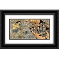 thumbnail image 1 of Utagawa Kuniyoshi 2x Matted 24x16 Black Ornate Framed Art Print 'The ghost of Taira Tomomori', 1 of 2