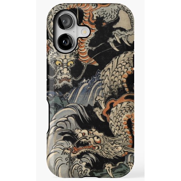 Utagawa Kuniyoshi Dragons Japanese Art Case Phone Case for iPhone 11 12 13 14 15 16 17 Pro Max