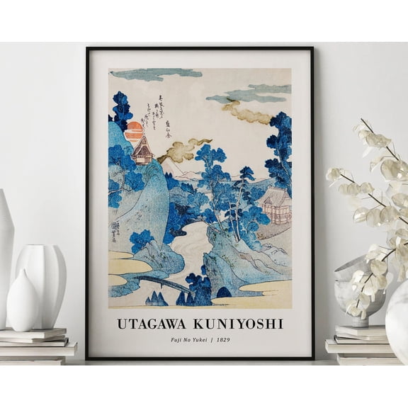 Utagawa Kuniyoshi Print Fuji No Yukei Japanese Art Home Decor Office Wall Art